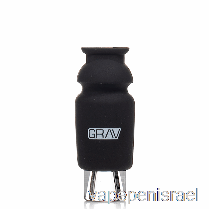 חד פעמי Vape Israel Grav קב זכוכית מכוסה סיליקון שחור